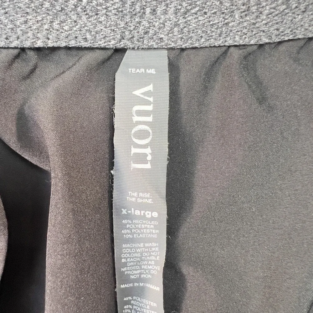 Vuori Banks Shorts Mens XL Black Performance Stretch Lined Athleisure V330